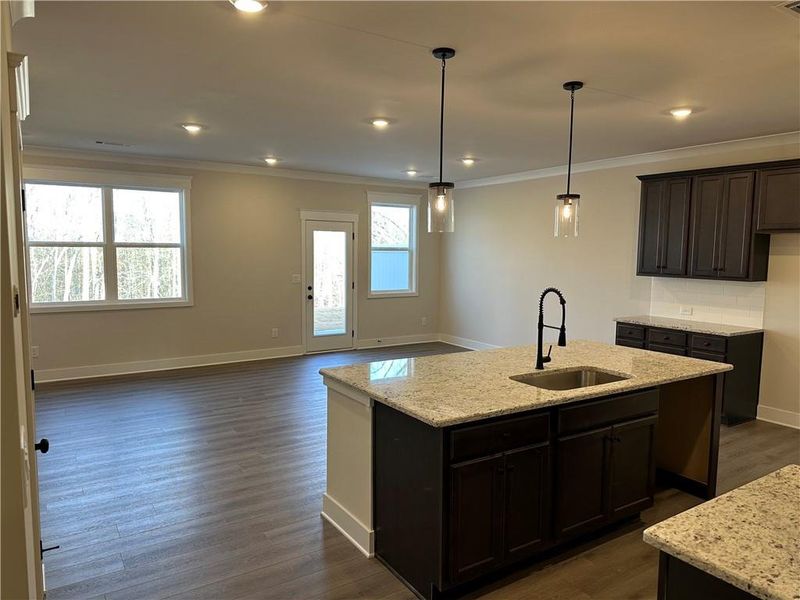 Furnished interior view inside a new home in Millstone at Mundy Mill, Gainesville (Image 9). Furnished interior view inside a new home in Millstone at Mundy Mill, Gainesville (Image 9).