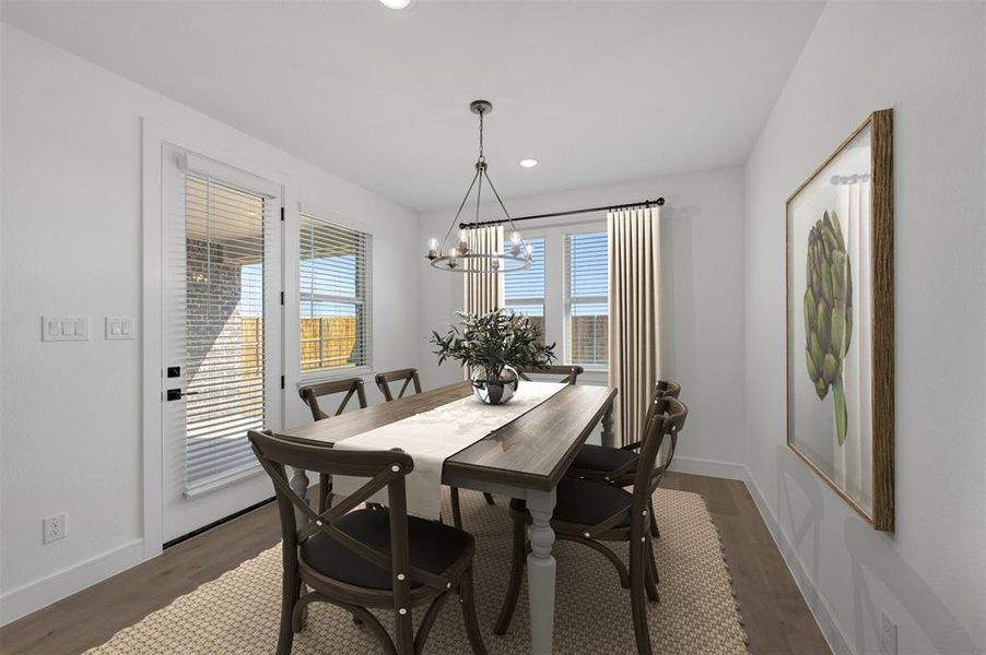 Furnished interior view inside a new home in Timberbrook, Justin (Image 12). Furnished interior view inside a new home in Timberbrook, Justin (Image 12).