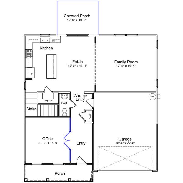 2D floor plan layout of this home in Dove Hollow, Chesnee, SC (Image 2).