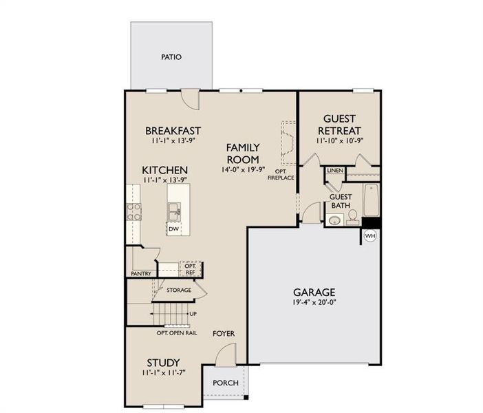 2D floor plan layout of this home in , Locust Grove, GA (Image 3).