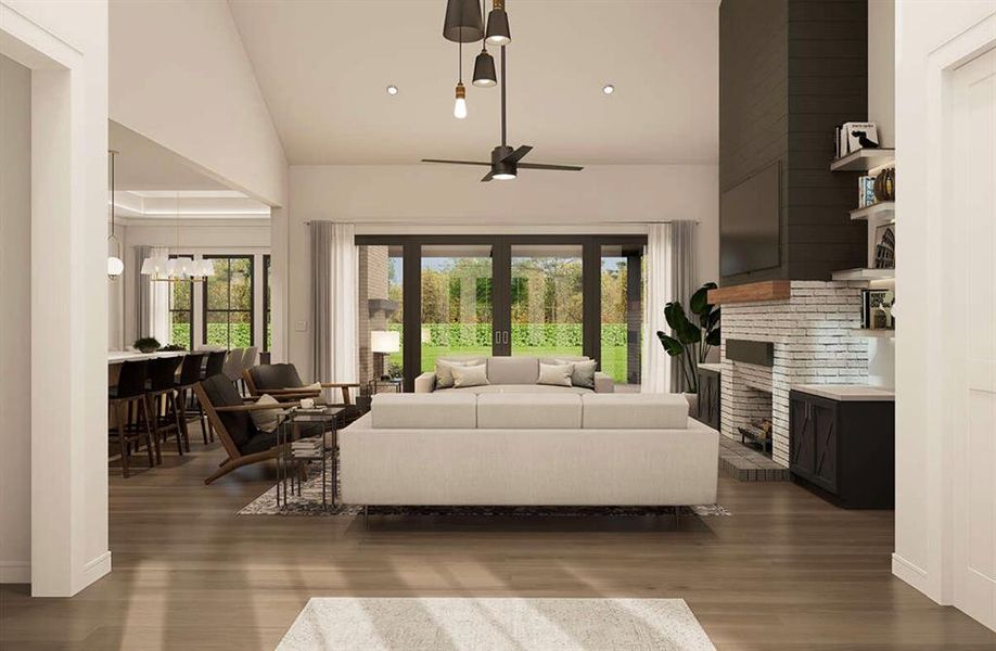 Furnished interior view inside a new home in Oak Water Ranch, Granbury (Image 11).