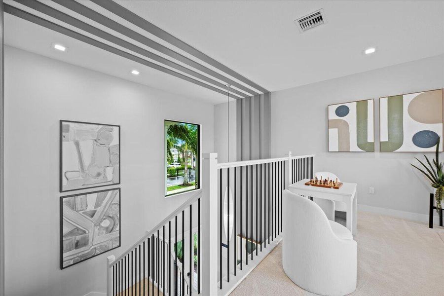 Furnished interior view inside a new home in Apex at Avenir, Palm Beach Gardens (Image 45).