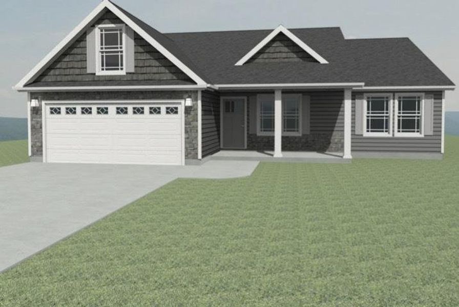 Front exterior of a new home in New Prospect Haven, Inman, SC, highlighting curb appeal (Image 1).