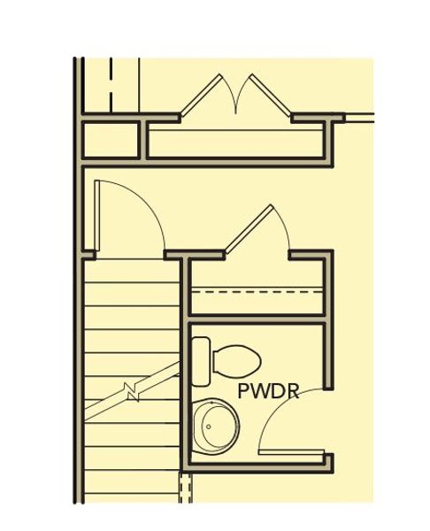 2D floor plan layout for the Spruce by Kerley Family Homes in The Reserve at Chapel Hill Phase II, Douglasville, GA (Image 5).