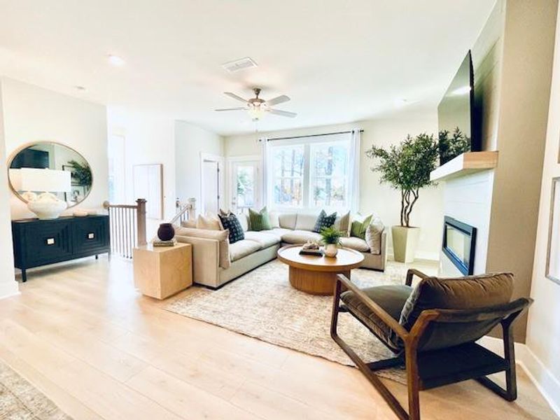 Furnished interior view inside a new home in Towne Village at Suwanee Dam, Sugar Hill (Image 32).