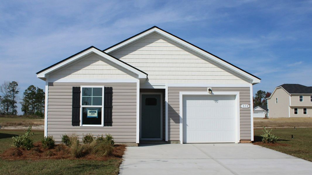 Representative exterior photo of a completed home built from the Cameron by D.R. Horton in Pinewood Estates, Conway, SC (Image 2).