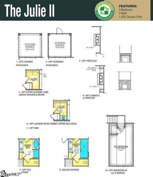 2D floor plan layout of this home in Sedona, Greenville, SC (Image 3). 2D floor plan layout of this home in Sedona, Greenville, SC (Image 3).