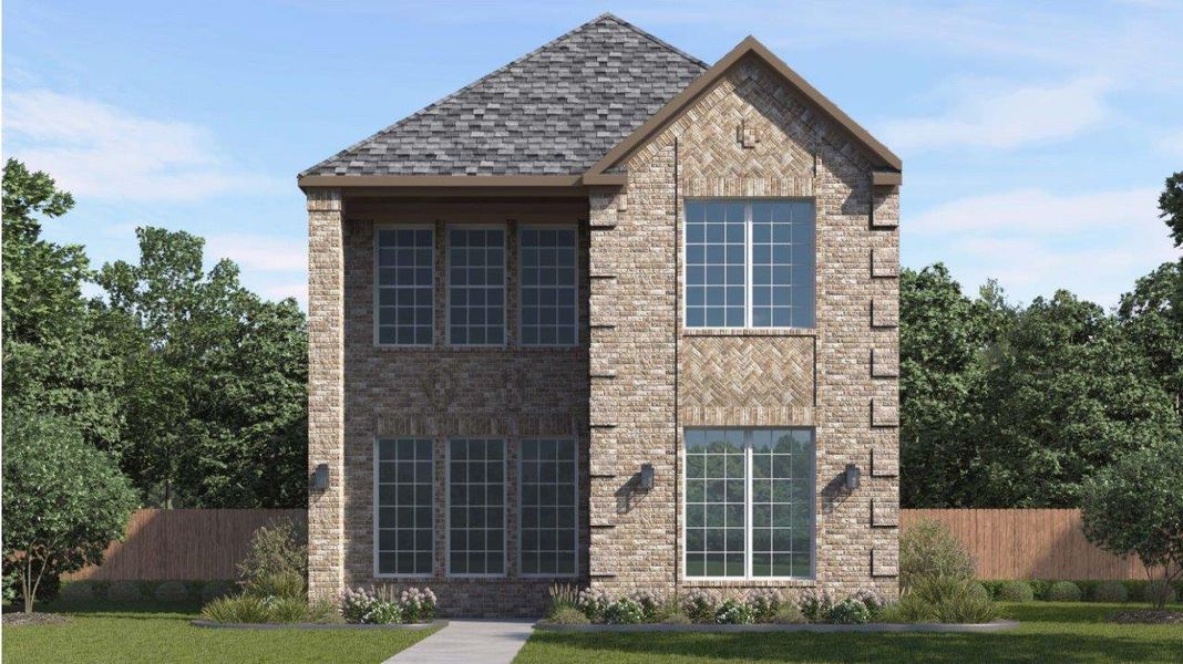 Representative exterior photo of a completed home built from the Filly by D.R. Horton in The Avenue, Allen, TX (Image 1).