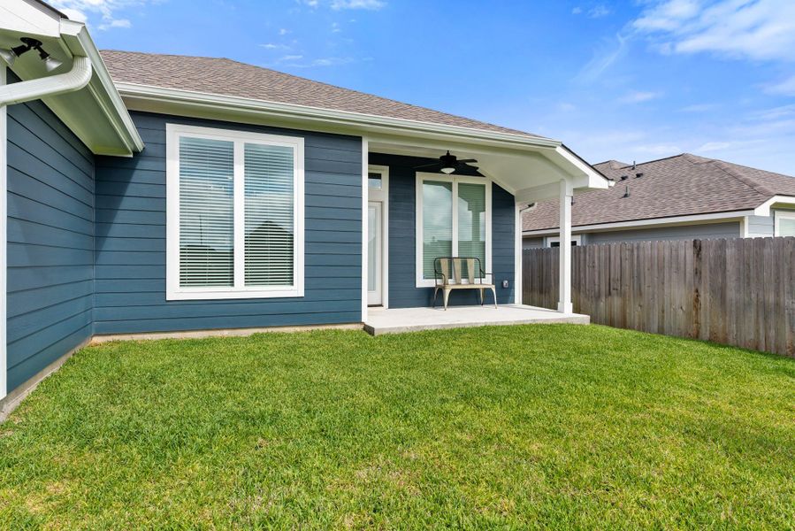 Exterior details and patio area of a home in , Bryan (Image 3).