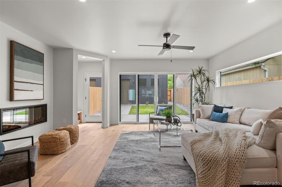 Sliding doors to the patio