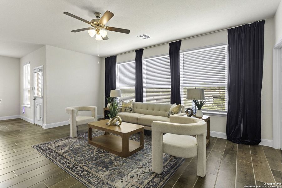 Furnished interior view inside a new home in Canyon View, San Antonio (Image 29). Furnished interior view inside a new home in Canyon View, San Antonio (Image 29).