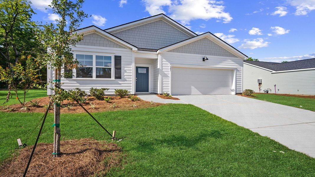 Front exterior of a new home in Fernhill Farms, Statesboro, GA, highlighting curb appeal (Image 2). Front exterior of a new home in Fernhill Farms, Statesboro, GA, highlighting curb appeal (Image 2).