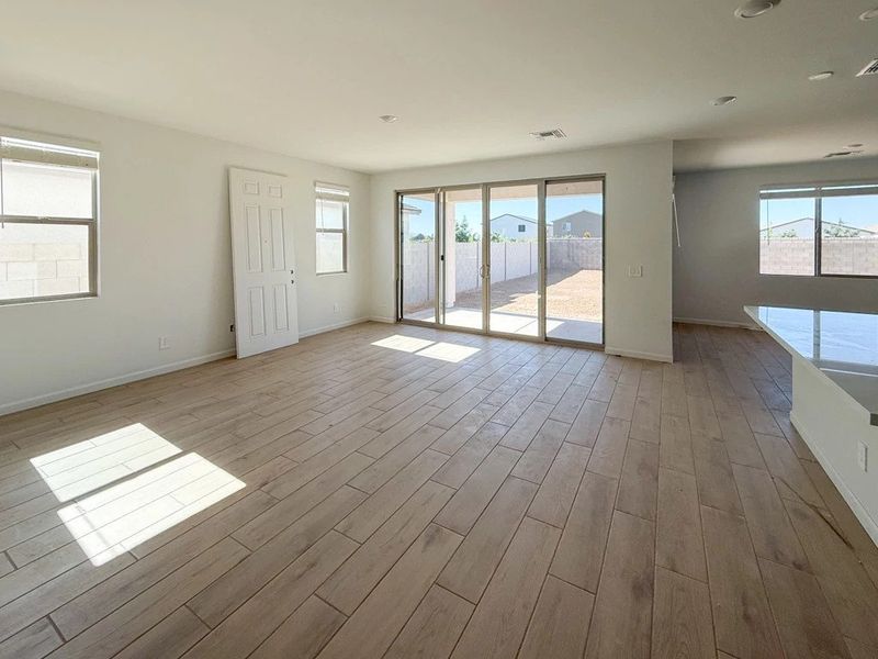 Great room with 4 panel slider upgrade Great room with 4 panel slider upgrade