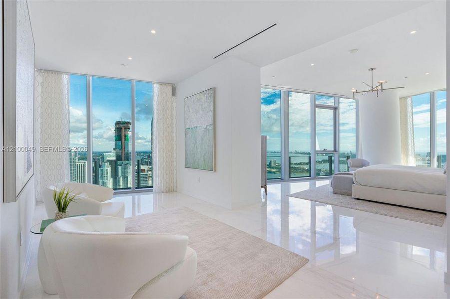 Furnished interior view inside a new home in , Miami (Image 8).