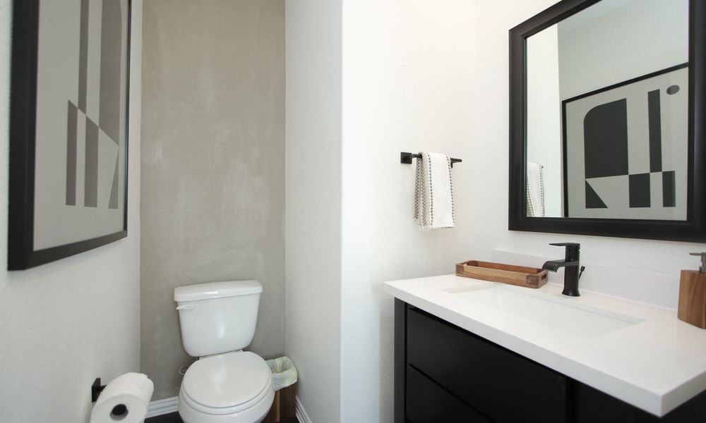 Representative furnished interior of a home built from the Lexington Series - Denton by Brightland Homes in Beamer Villas, Friendswood (Image 19).