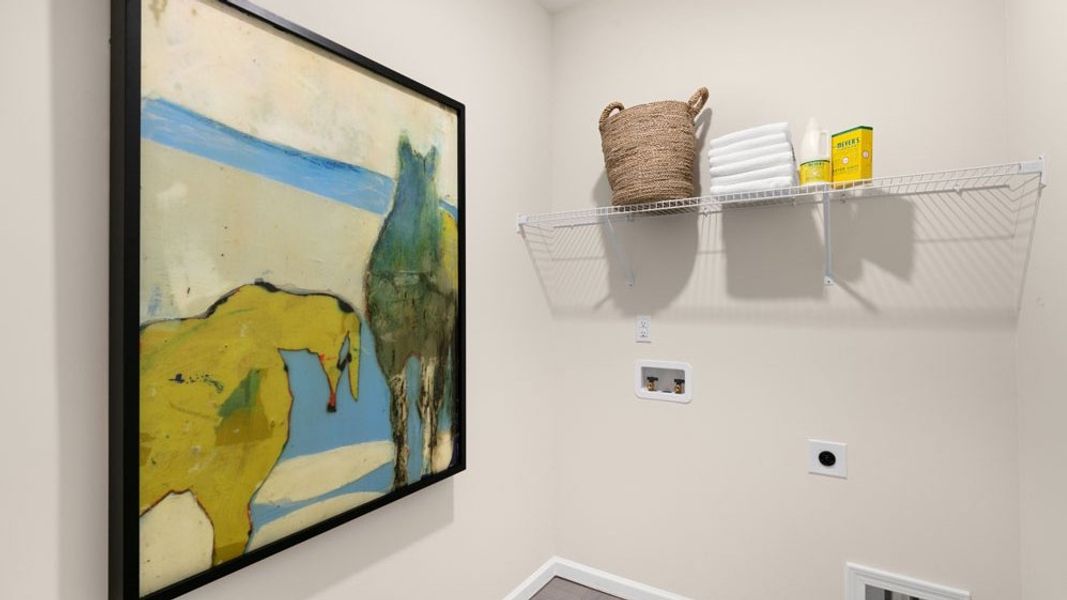 Representative unfurnished interior of a home built from the Booth by D.R. Horton in Anderson Farm, Wendell (Image 20).
