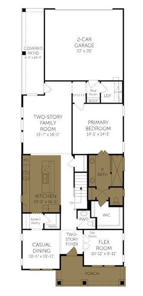 2D floor plan layout of this home in Landmark, Denton, TX (Image 4).