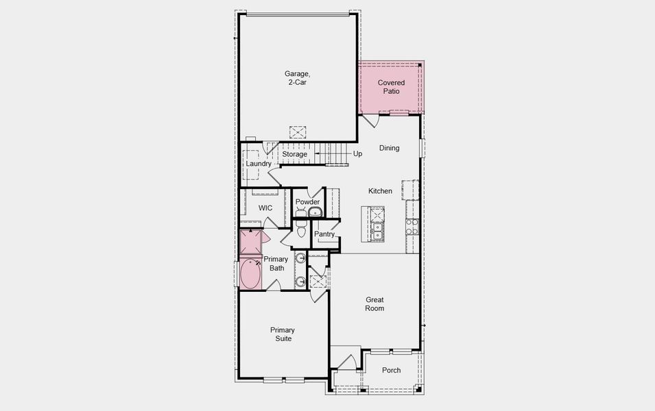 2D floor plan layout of this home in North Sky Celina, Celina, TX (Image 5).