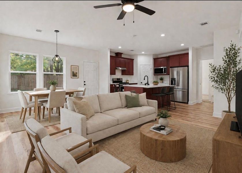 Furnished interior view inside a new home in , Gainesville (Image 5).