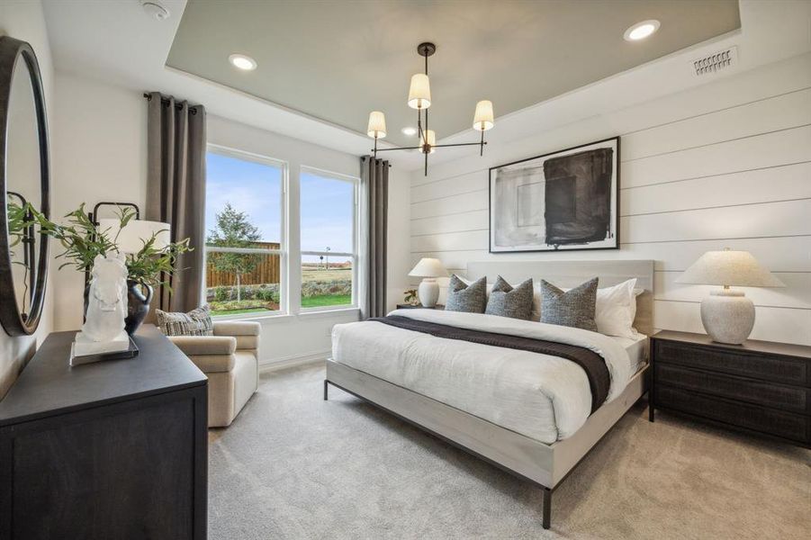 *Model Representation - Spacious owner's suite with private bath