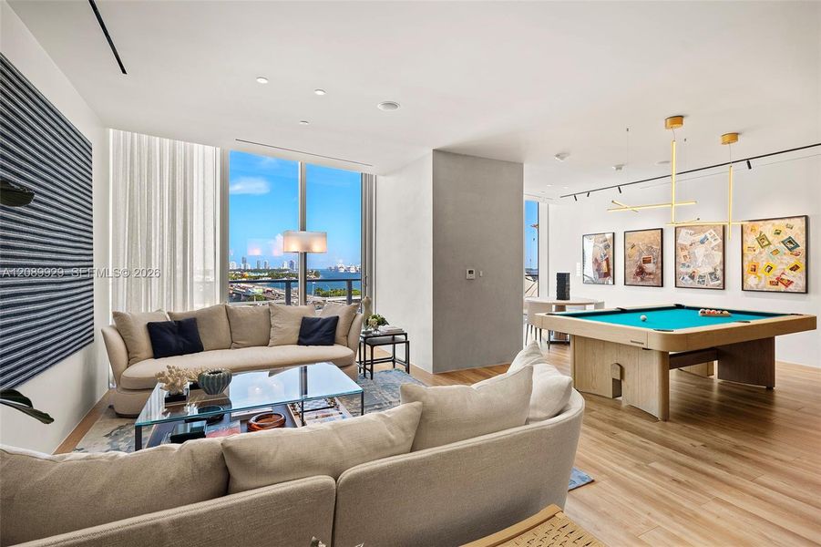Furnished interior view inside a new home in , Miami (Image 34).