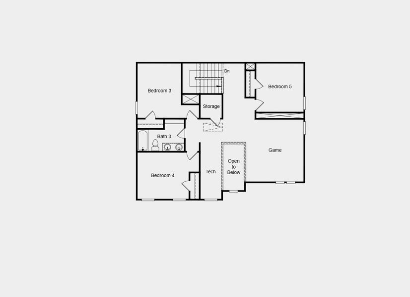 2D floor plan layout for the Warbler by Taylor Morrison in Turner's Crossing 50s, Austin, TX (Image 4). 2D floor plan layout for the Warbler by Taylor Morrison in Turner's Crossing 50s, Austin, TX (Image 4).