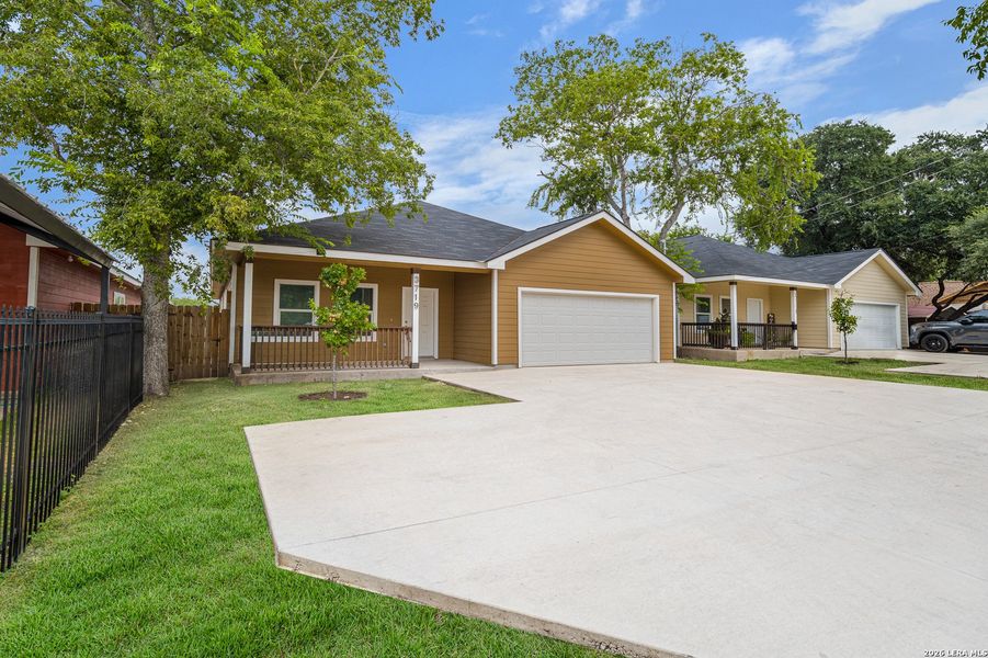 Front exterior of a new home in , San Antonio, TX, highlighting curb appeal (Image 23). Front exterior of a new home in , San Antonio, TX, highlighting curb appeal (Image 23).