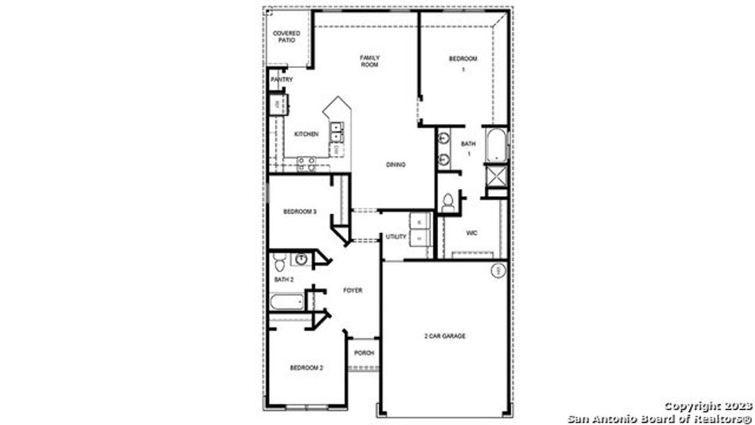 2D floor plan layout of this home in Avenida, Converse, TX (Image 2). 2D floor plan layout of this home in Avenida, Converse, TX (Image 2).