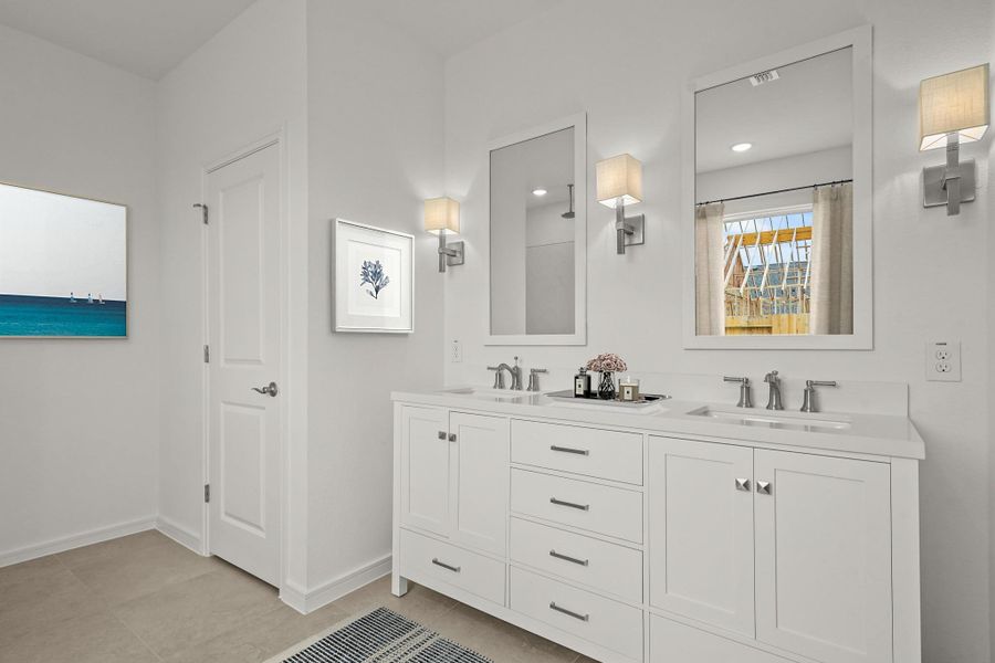 Serene primary bath (*Photo not of actual home and used for illustration purposes only.)