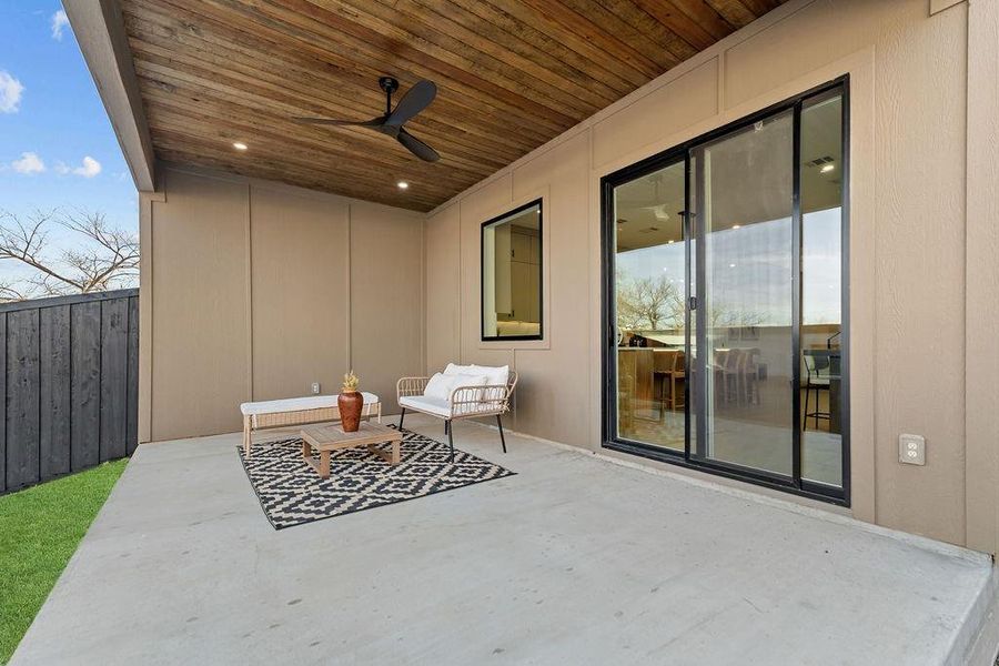 Exterior details and patio area of a home in , Dallas (Image 26).