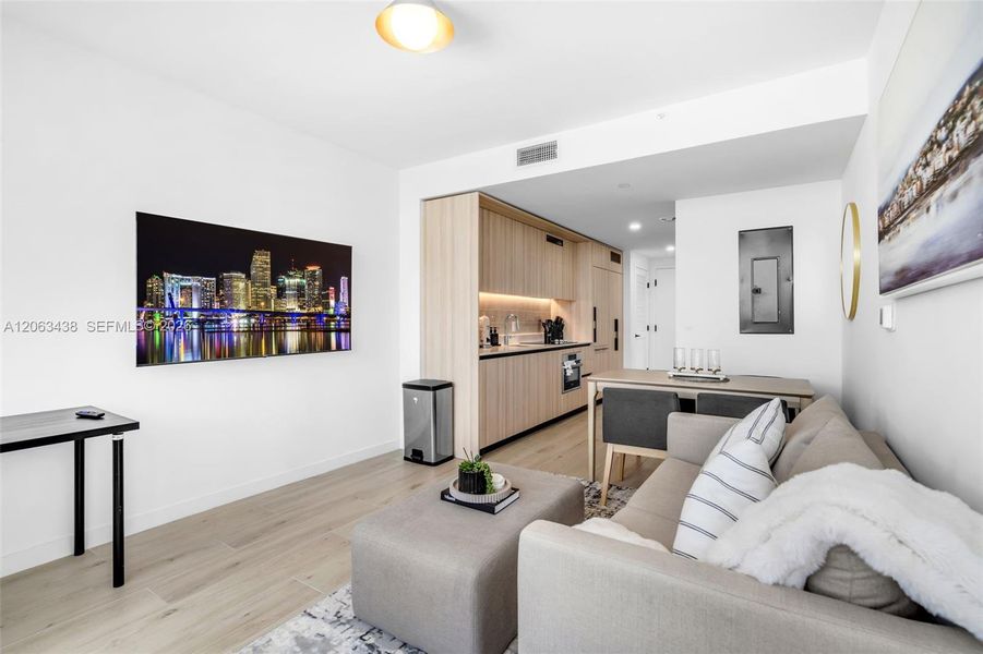 Furnished interior view inside a new home in , Miami (Image 12).