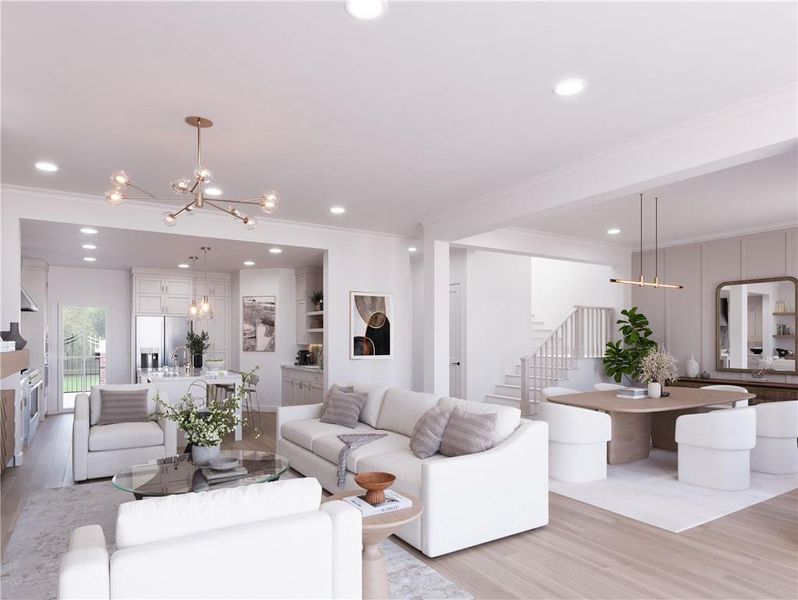 Furnished interior view inside a new home in Park Walke, Alpharetta (Image 9).