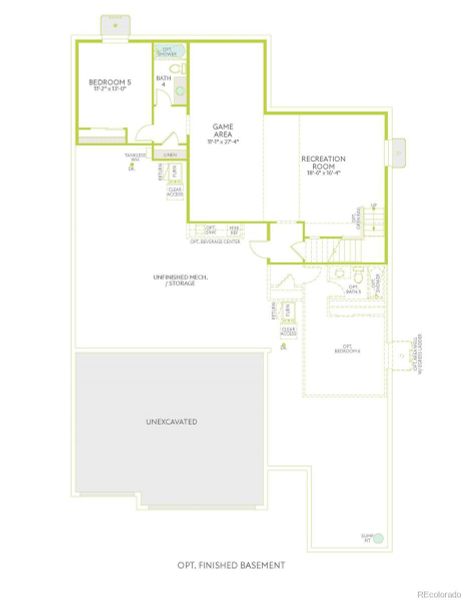 2D floor plan layout of this home in Ensemble at The Aurora Highlands, Aurora, CO (Image 5). 2D floor plan layout of this home in Ensemble at The Aurora Highlands, Aurora, CO (Image 5).