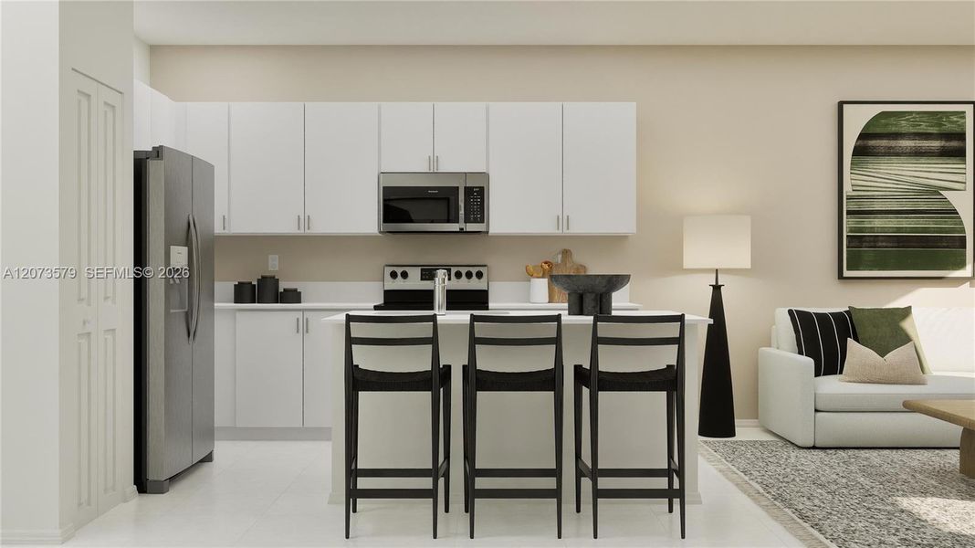 Furnished interior view inside a new home in Pineland Crest, Miami (Image 13).