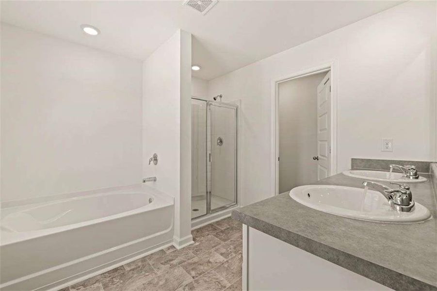 Furnished interior view inside a new home in Oakchase at Hampton, Hampton (Image 7).