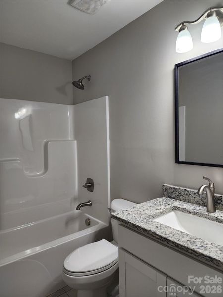 Hall Bath w/ Granite Top and Undermount Sink