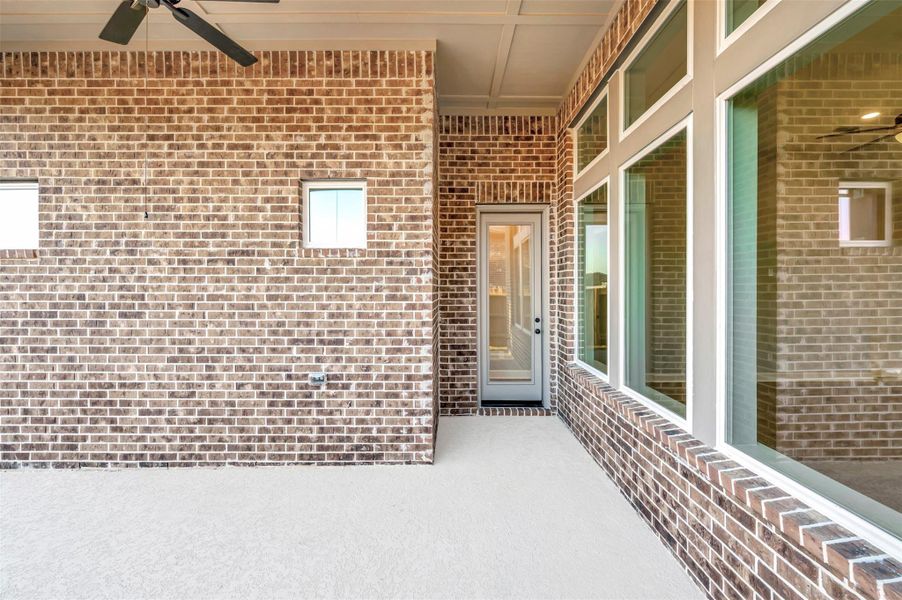 Exterior details and patio area of a home in Grange 45' Homesites, Katy (Image 30).