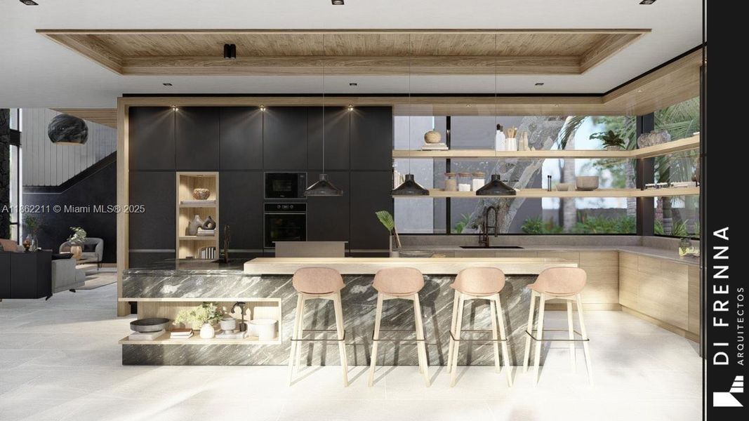 Furnished interior view inside a new home in , Miami (Image 17).