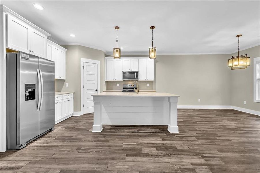 Furnished interior view inside a new home in , Macon (Image 11).