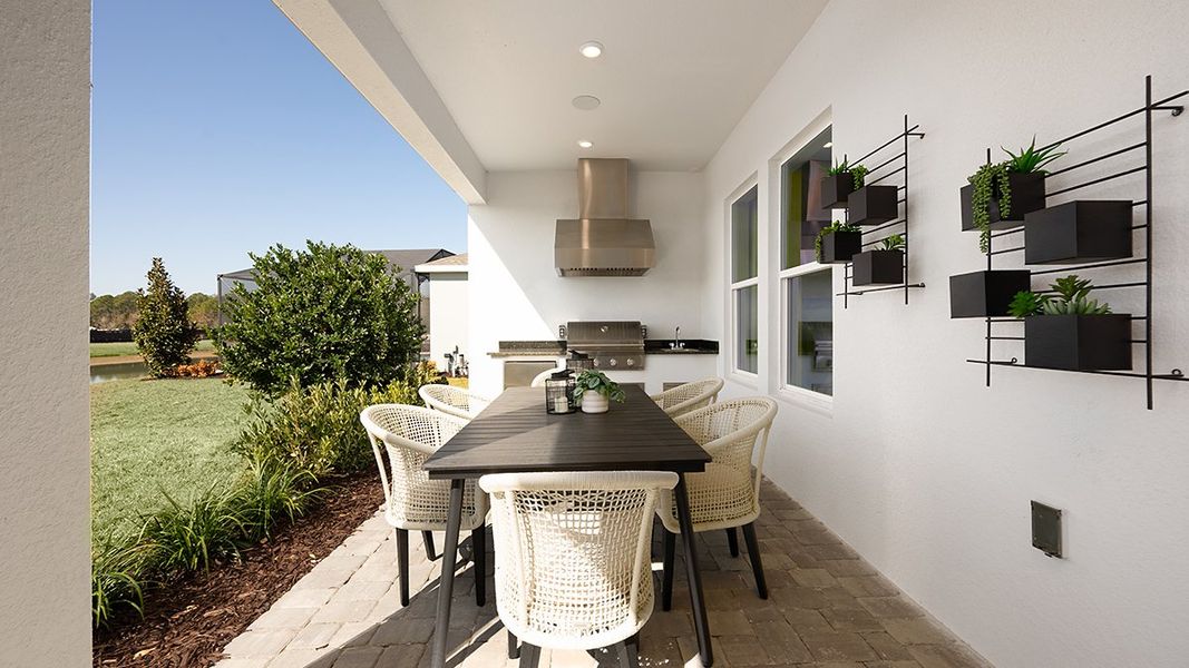 Representative exterior details of a home built from the Cascata by Taylor Morrison in Skye Ranch Community Group Page, Sarasota (Image 4).