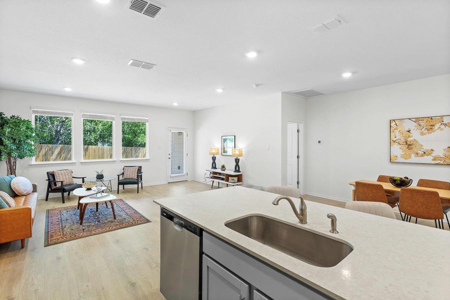 Furnished interior view inside a new home in Brooks Ranch, Kyle (Image 12).