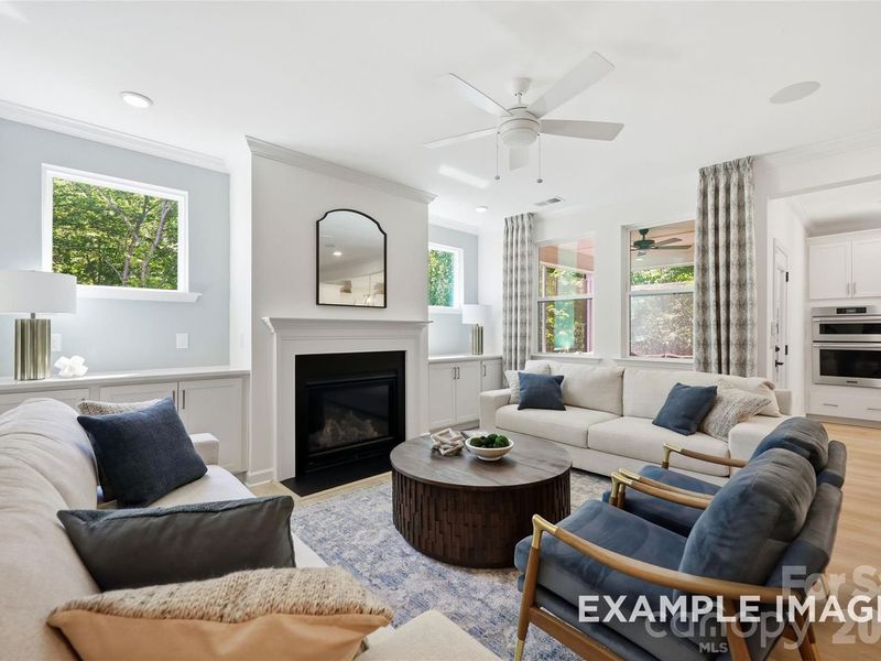 Furnished interior view inside a new home in Enclave at Belmont, Belmont (Image 7). Furnished interior view inside a new home in Enclave at Belmont, Belmont (Image 7).