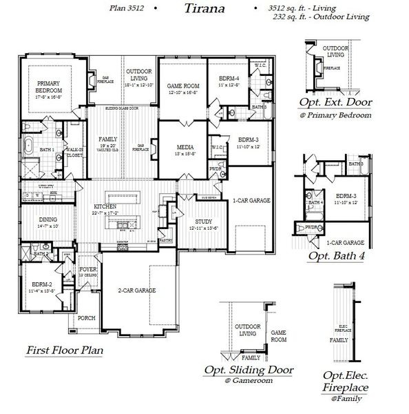2D floor plan layout of this home in The Vines, Haslet, TX (Image 5). 2D floor plan layout of this home in The Vines, Haslet, TX (Image 5).