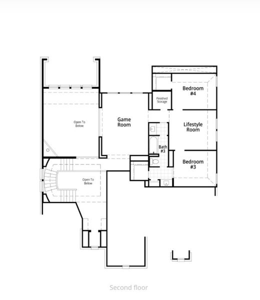 2D floor plan layout for the 220 Plan by Highland Homes in Jubilee: 70ft. lots, Hockley, TX (Image 22).