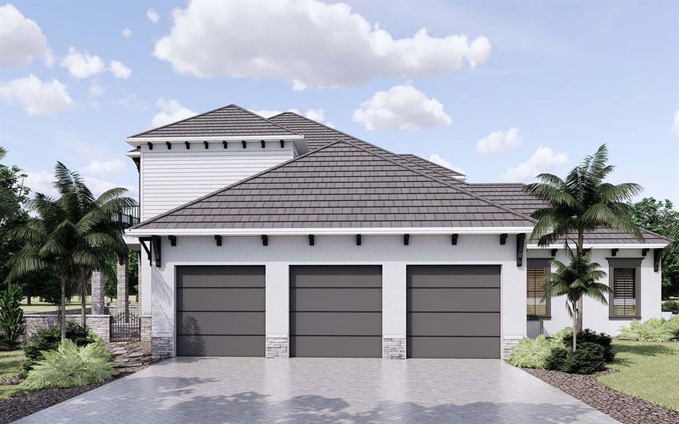 Front exterior of a new home in , Myakka City, FL, highlighting curb appeal (Image 10).