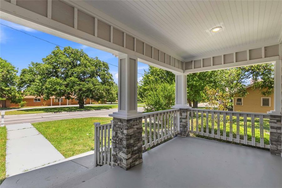 Exterior details and patio area of a home in , Brownwood (Image 3). Exterior details and patio area of a home in , Brownwood (Image 3).