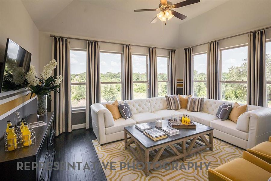 Furnished interior view inside a new home in Sandbrock Ranch, Aubrey (Image 21).