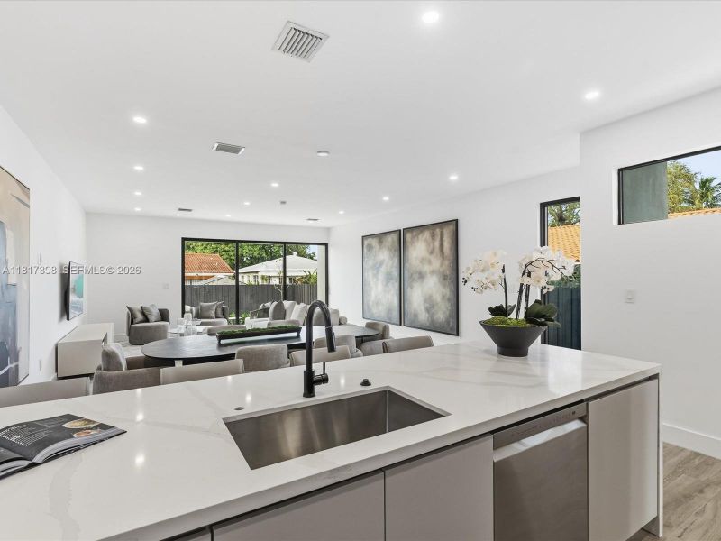 Furnished interior view inside a new home in , Miami (Image 39).