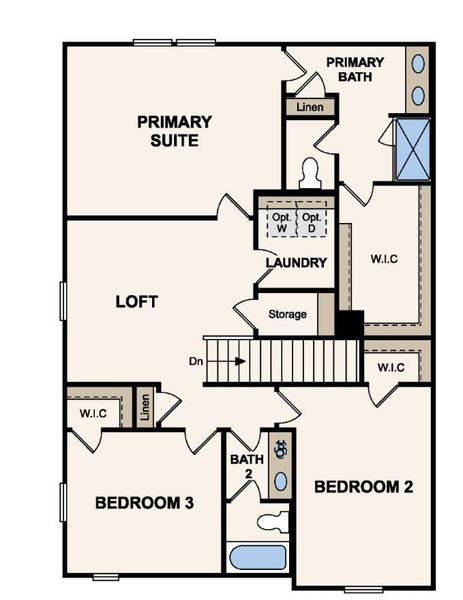 2D floor plan layout of this home in Agave, San Antonio, TX (Image 3).