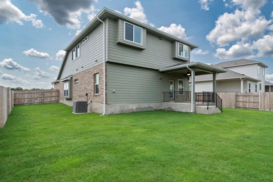 Exterior details and patio area of a home in Grande Estates, Bertram (Image 29). Exterior details and patio area of a home in Grande Estates, Bertram (Image 29).